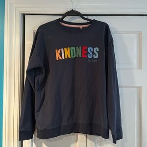NWT crewneck sweatshirt with word kindness and brand name Fatface